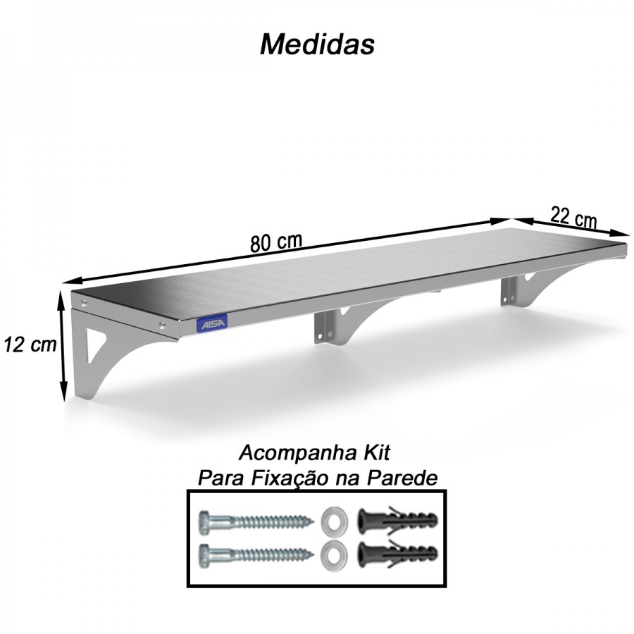 Prateleira Aérea 22 x 80 - Aisa